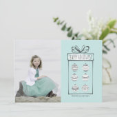 クリスマスオーナメントホリデーフォトカード シーズンカード (スタンド正面)