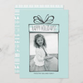 クリスマスオーナメントホリデーフォトカード シーズンカード (正面/裏面)