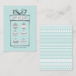 クリスマスオーナメントホリデーミニノートカード ノートカード