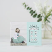 クリスマスオーナメントホリデー写真はがき シーズンポストカード (スタンド正面)