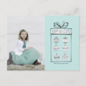 クリスマスオーナメントホリデー写真はがき シーズンポストカード (正面)