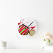 クリスマスオーナメントボーコンテンポラリール ラウンド壁時計 (ホーム)