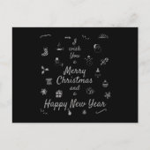 クリスマスオーナメントメリークリスマスハッピーニューイヤー ポストカード (正面)