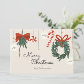 クリスマスオーナメントメリークリスマス シーズンカード (スタンド正面)