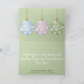 クリスマスオーナメントモダンズインパステル カード (内部)