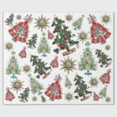 クリスマスオーナメントラップ紙 ラッピングペーパー (フラット)