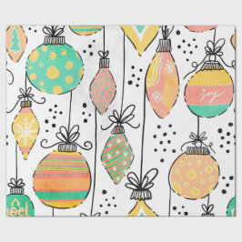 クリスマスオーナメントラップ紙 ラッピングペーパー