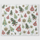 クリスマスオーナメントラップ紙 ラッピングペーパー (フラット)