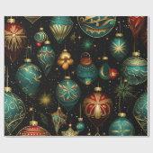 クリスマスオーナメントラップ紙 ラッピングペーパー (フラット)