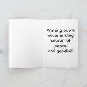 クリスマスオーナメントラージフォントクリスマスカード シーズンカード (内部)