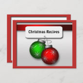 クリスマスオーナメントレシピカード ポストカード (正面/裏面)