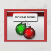 クリスマスオーナメントレシピカード ポストカード (正面)