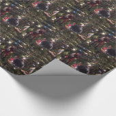 クリスマスオーナメントロッキングホースツリー ラッピングペーパー (コーナー)