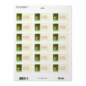 クリスマスオーナメントヴィンテージ住所 シール (フルシート)