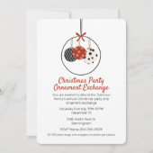 クリスマスオーナメント交換クリスマスパーティー 招待状 (正面)