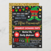クリスマスオーナメント交換パーツ招待状 招待状 (正面/裏面)