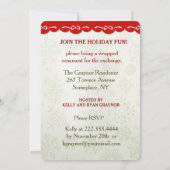 クリスマスオーナメント交換パーティの招待状 招待状 (裏面)