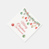 クリスマスオーナメント交換パーティーガーランド スタンダードカクテルナプキン (角)