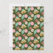 クリスマスオーナメント交換パーティーホリデーおもしろい 招待状 (裏面)