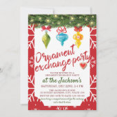 クリスマスオーナメント交換パーティー 招待状 (正面)