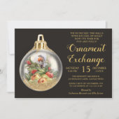 クリスマスオーナメント交換フローラバードボーブル 招待状 (正面)