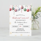 クリスマスオーナメント交換ホリデーパーティー 招待状 (スタンド正面)