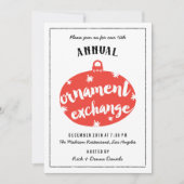 クリスマスオーナメント交換会の招待状 招待状 (正面)