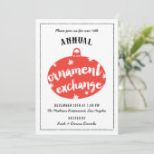 クリスマスオーナメント交換会の招待状 招待状 (スタンド正面)