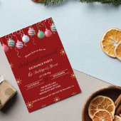 クリスマスオーナメント交換会  ホリデーパーティ 招待状