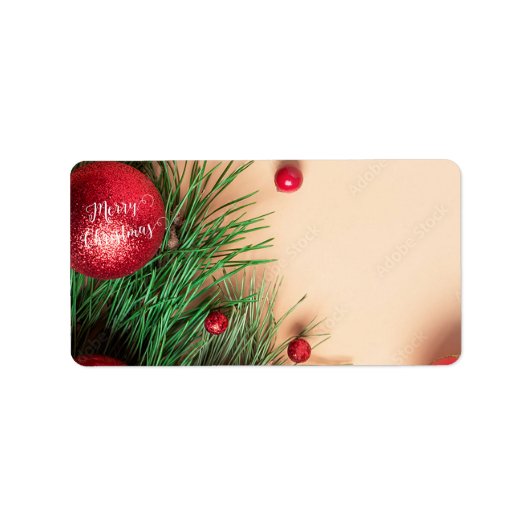 クリスマスオーナメント住所 シール (正面)