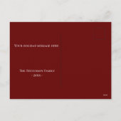 クリスマスオーナメント写真スノーフレークモダン予算 シーズンポストカード (裏面)