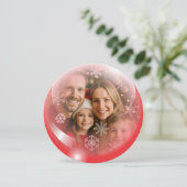 クリスマスオーナメント写真テンプレートホリデーカード シーズンカード (スタンド正面)