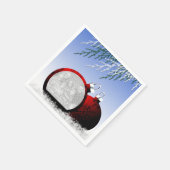 クリスマスオーナメント写真テンプレートホリデーシーン スタンダードカクテルナプキン (角)