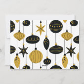 クリスマスオーナメント写真ハッピーニューイヤーカード シーズンカード (裏面)