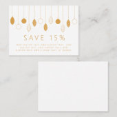 クリスマスオーナメント冬の割引プロモーションカード 名刺 (正面/裏面)