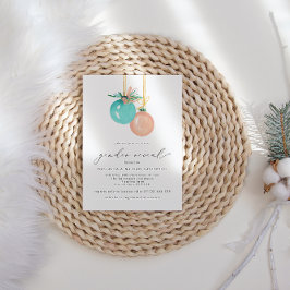 クリスマスオーナメント冬性別の表示 招待状