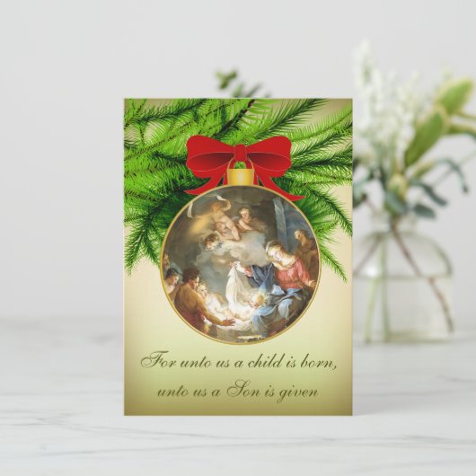 クリスマスオーナメント出生イエス誕生 シーズンカード (スタンド正面)
