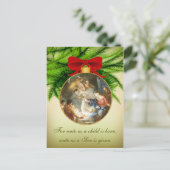 クリスマスオーナメント出生イエス誕生 シーズンポストカード (スタンド正面)