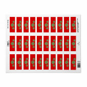 クリスマスオーナメント差出人住所ラベル ラベル (フルシート)