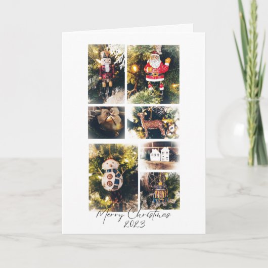 クリスマスオーナメント折り畳みホリデーカード シーズンカード (正面)