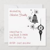 クリスマスオーナメント招待状 招待状 (裏面)