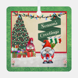 クリスマスオーナメント格言とプレゼント メタルオーナメント