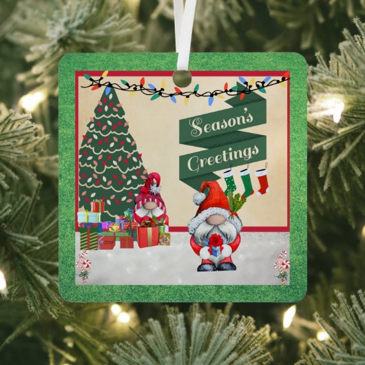 クリスマスオーナメント格言とプレゼント メタルオーナメント (インサイチュ)