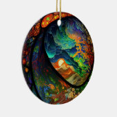 クリスマスオーナメント様式化された環境シーン セラミックオーナメント (右)