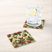 クリスマスオーナメント紙コースター スクエアペーパーコースター (インサイチュ)