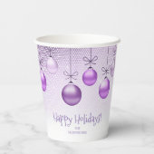クリスマスオーナメント紫ID251 紙コップ (裏面)