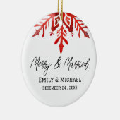 クリスマスオーナメント結婚式の引き出物 セラミックオーナメント (右)