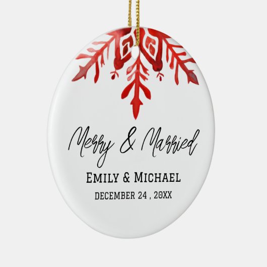 クリスマスオーナメント結婚式の引き出物 セラミックオーナメント (右)