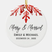 クリスマスオーナメント結婚式の引き出物 セラミックオーナメント (正面)