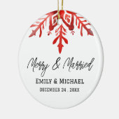 クリスマスオーナメント結婚式の引き出物 セラミックオーナメント (左)